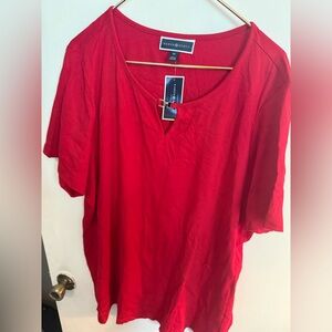 Karen Scott Bold Red Top